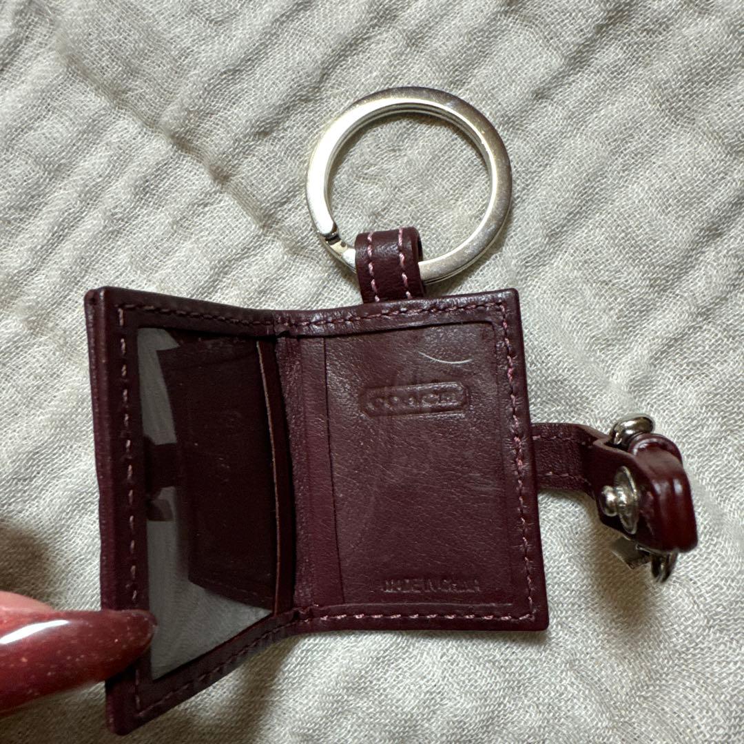 レアカラー　COACH キーリング　ボルドー　フォトブック　Y2K
