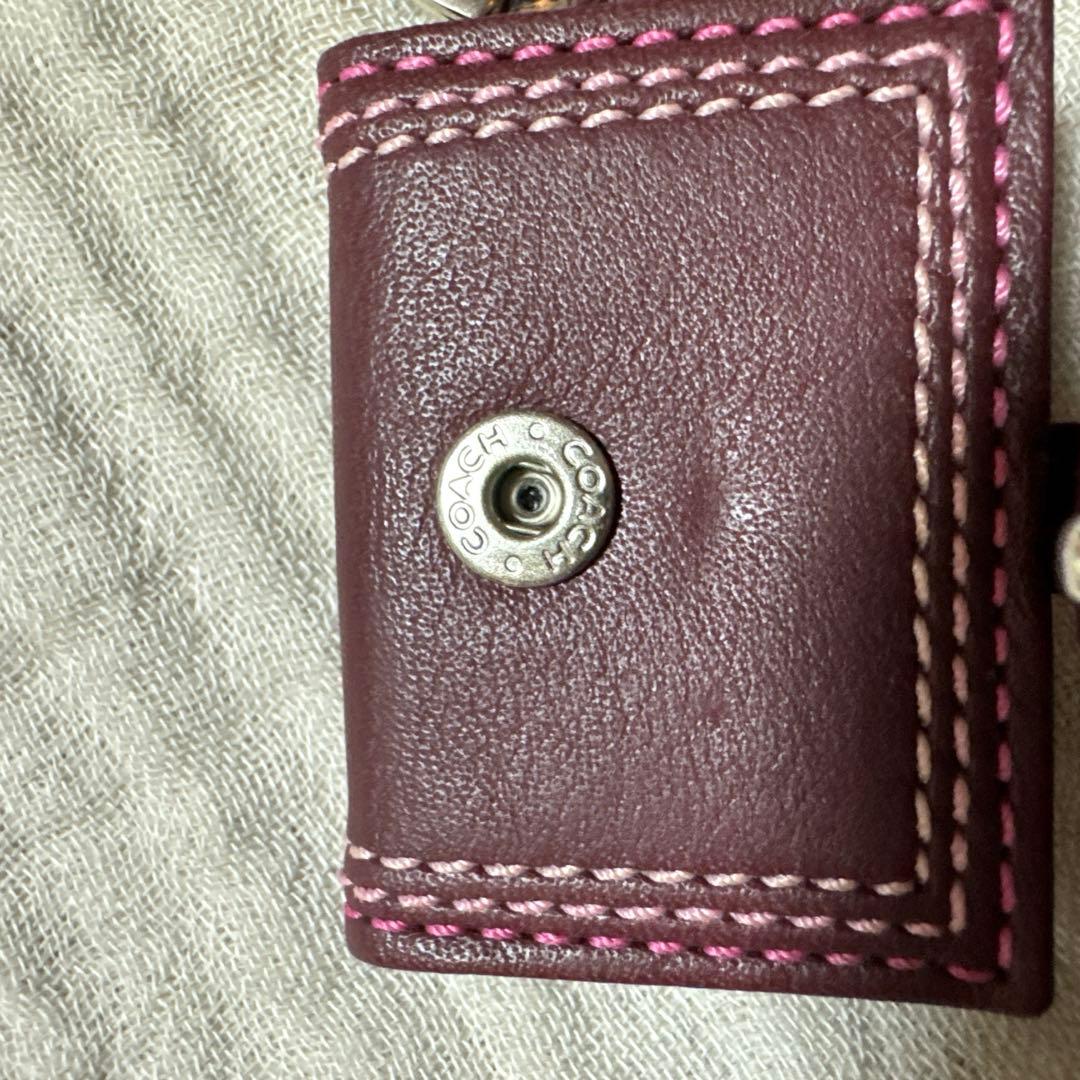 レアカラー　COACH キーリング　ボルドー　フォトブック　Y2K
