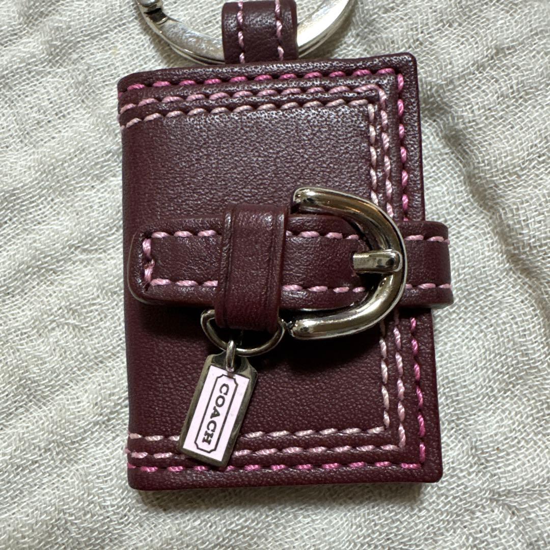 レアカラー　COACH キーリング　ボルドー　フォトブック　Y2K