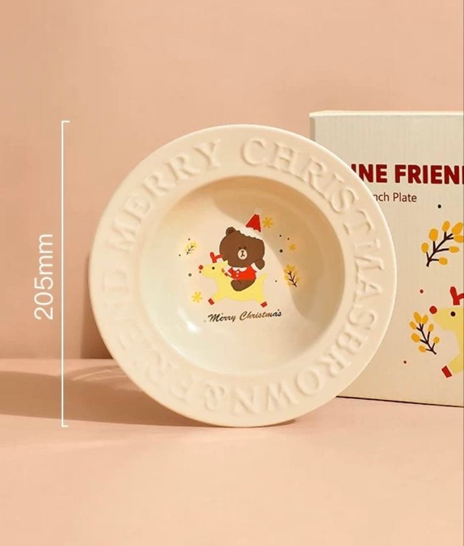 LINE FRIENDS クリスマス　食器セット 5点　限定グッズ 海外正規品