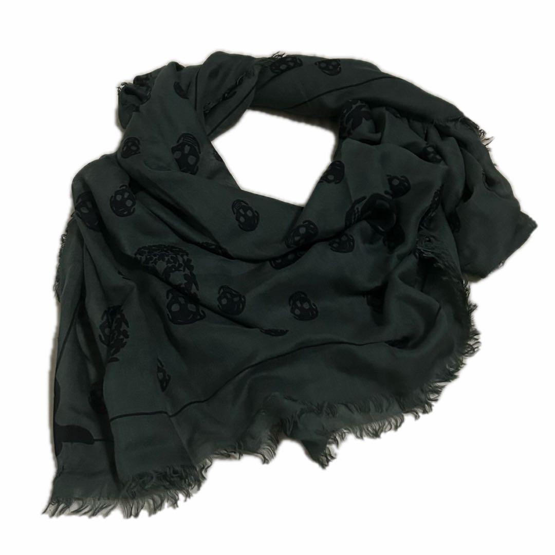 小物 Alexander Mcqueen Skull Silk Scarf y2k