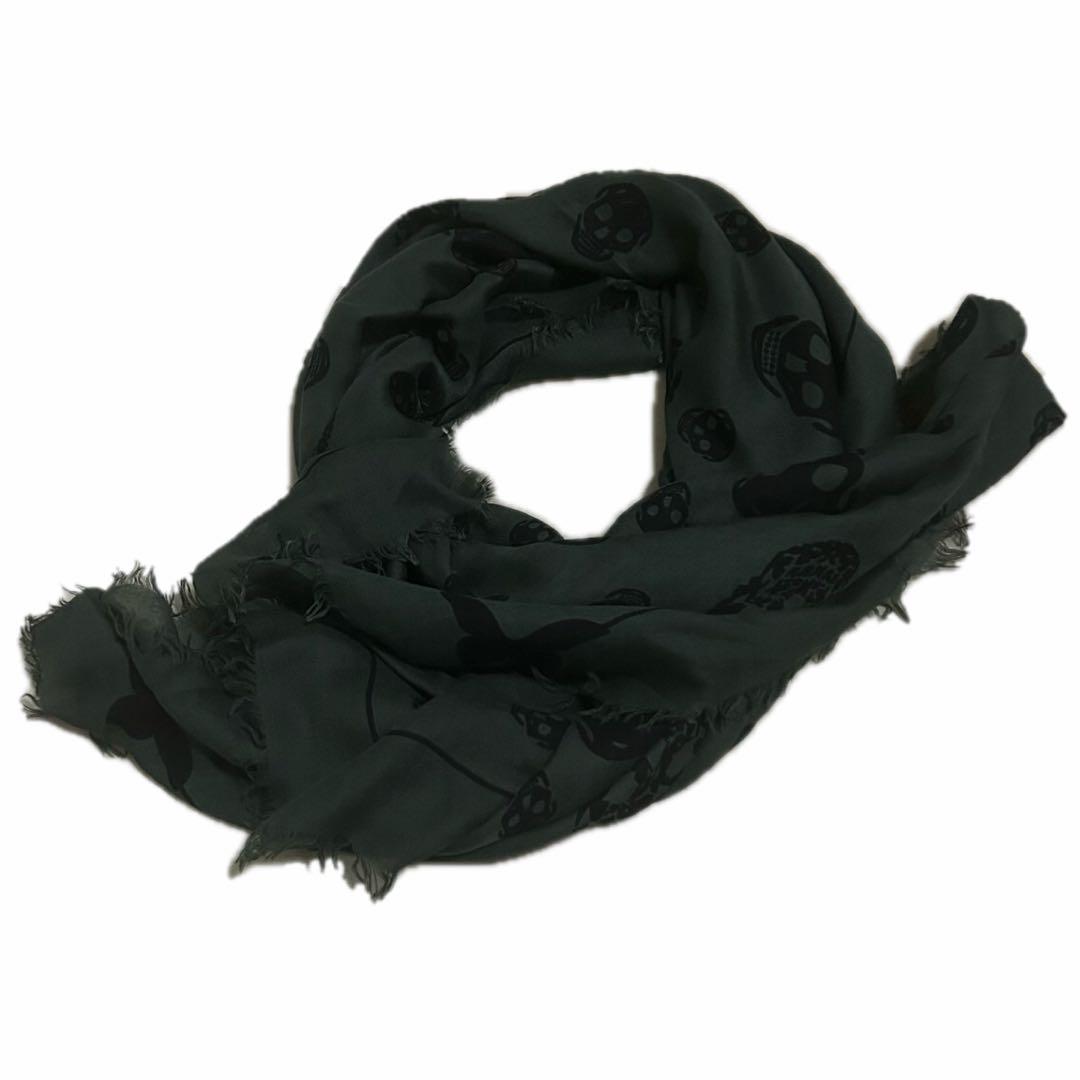 小物 Alexander Mcqueen Skull Silk Scarf y2k
