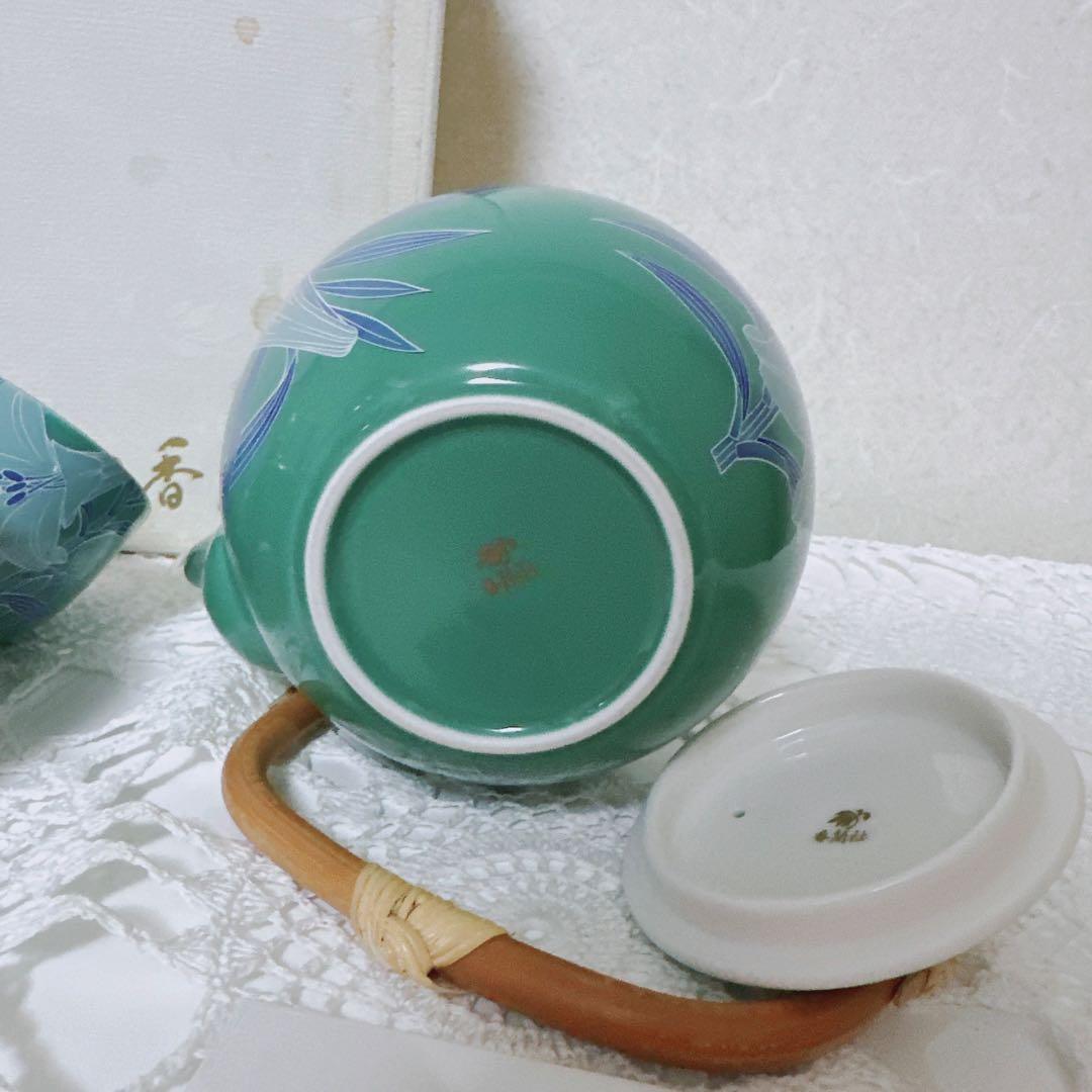 78/未使用 香蘭社 茶器セット 百合 急須 湯呑み 茶器 茶器揃 湯呑 食器