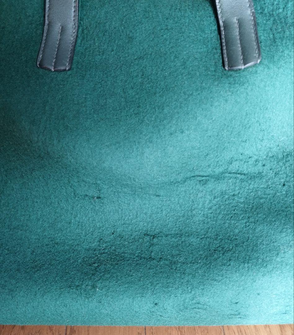 エルメス◇ボストンバッグ◇フェルト✕レザー◇グリーン◇オシャレ◇希少◇格安出品