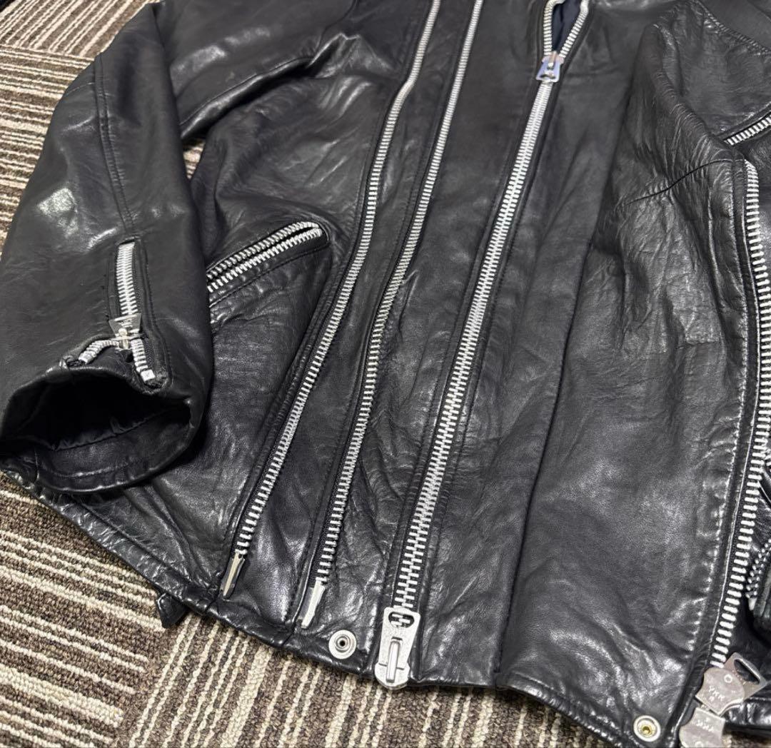最終値下げ！ナノユニバース　ダブルライダースレザージャケットLサイズ