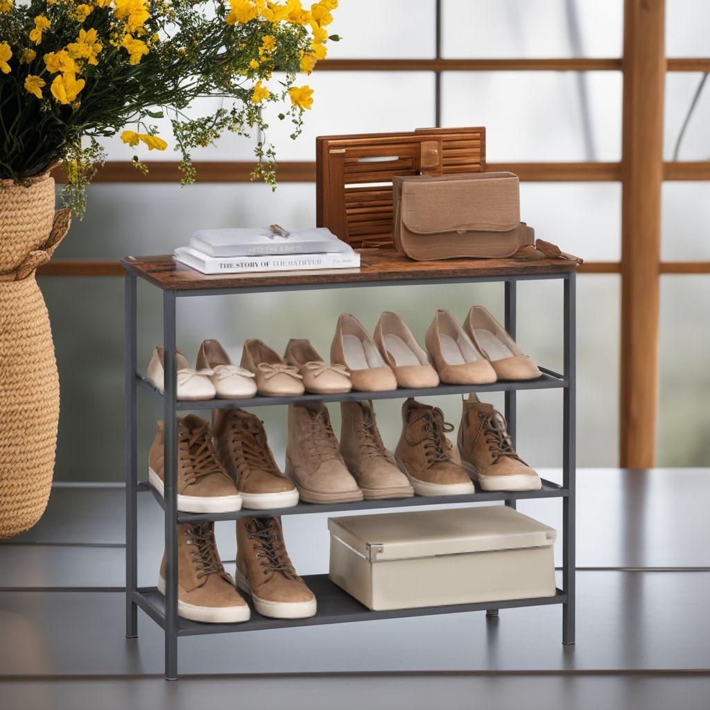 シューズラック シェルフ 省スペース スリム 収納 靴 下駄箱 靴箱
