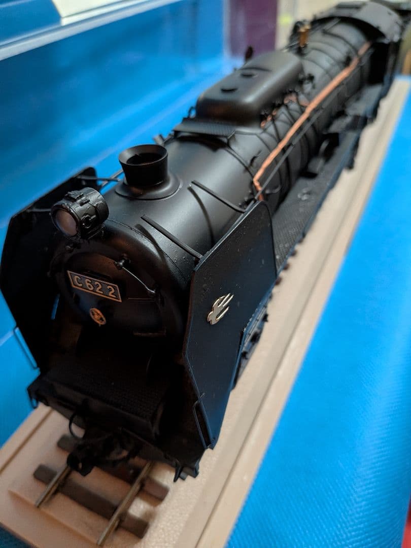 蒸気機関車Ｃ６２金属製ビッグスケールサイズ全長５０センチ約２Kg飾りオブジェ置物