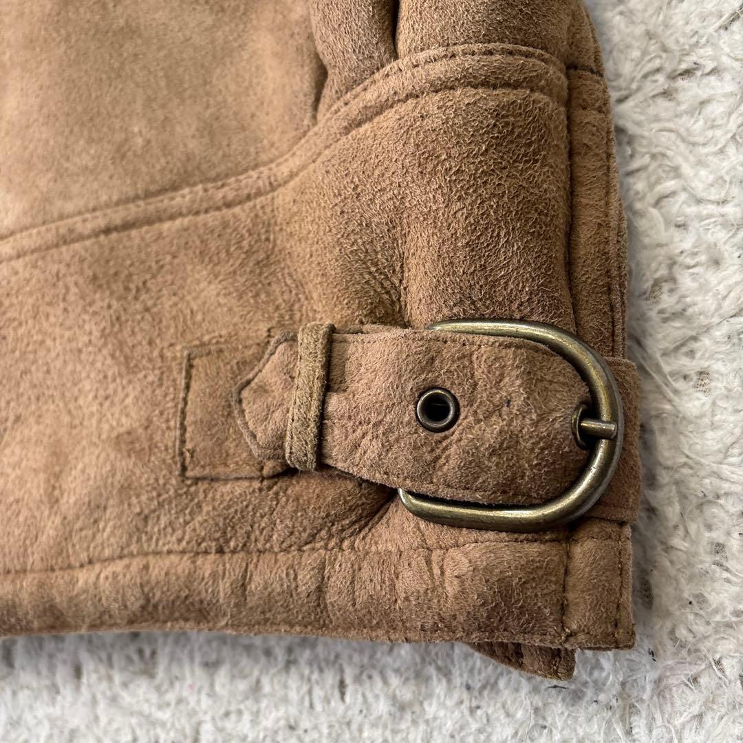 希少【SHEARLING】USA くるみボタン　ムートン　ボアスエード　US M