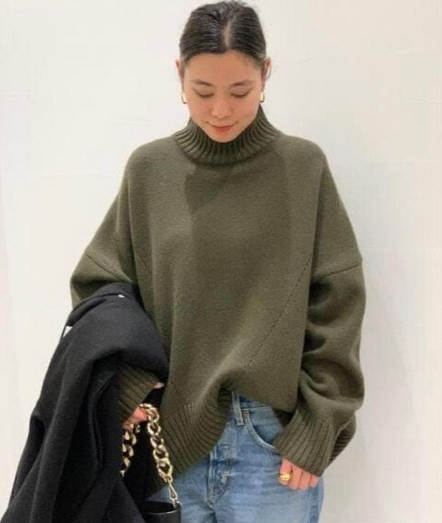 AP STUDIO CINOH ウールタートルネックプルオーバー