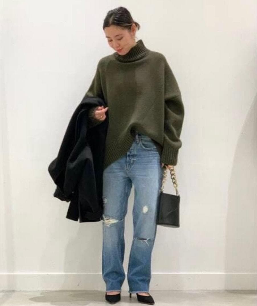 AP STUDIO CINOH ウールタートルネックプルオーバー