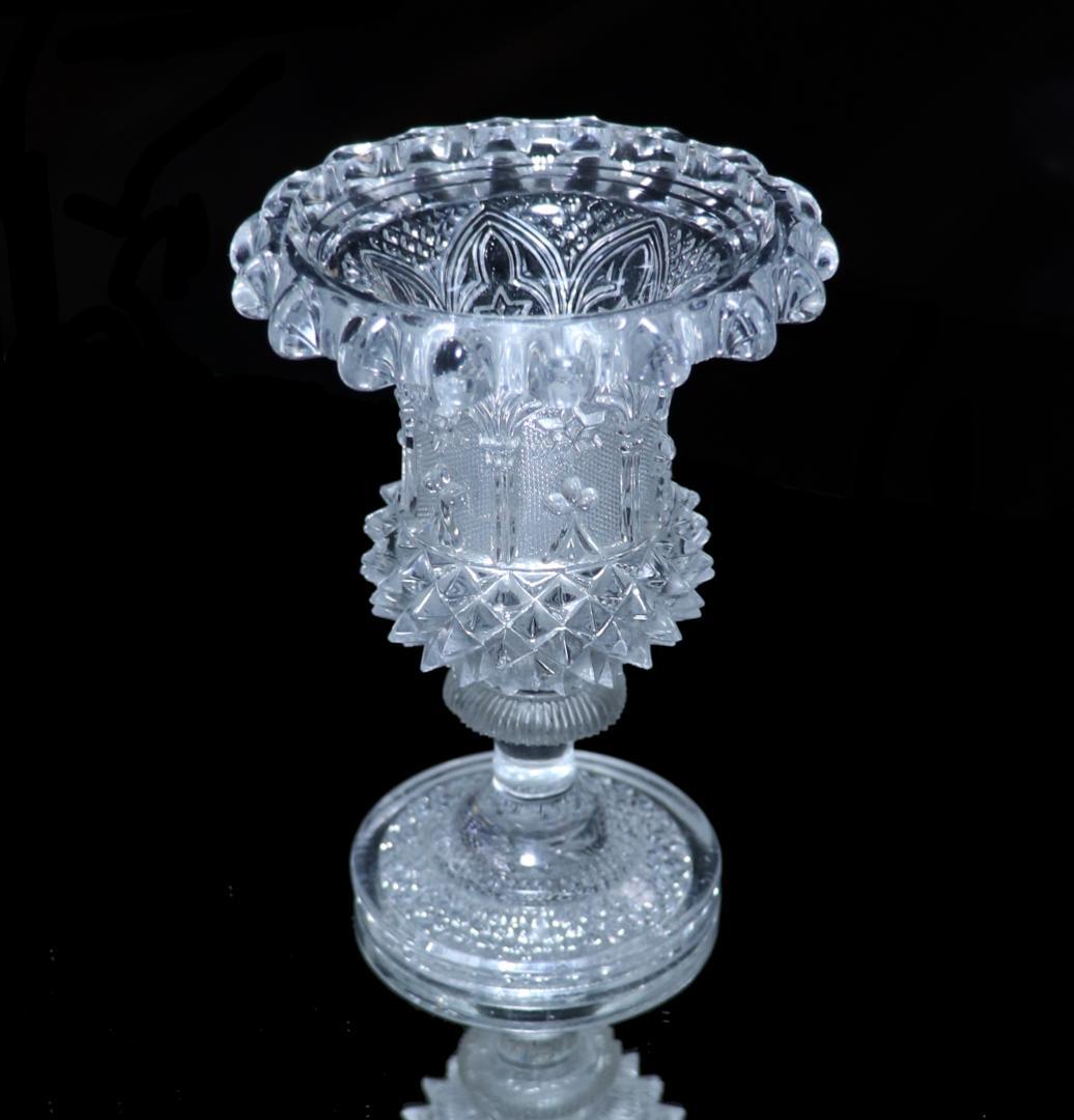 オールド・バカラ 珍品 1830年 美術館級 重厚花瓶 星型 スター 切子グラス