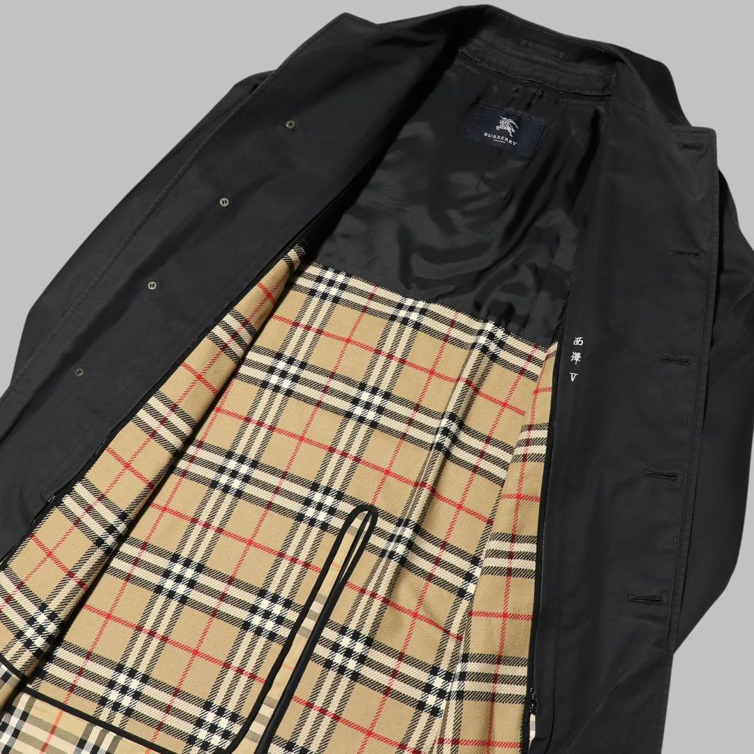 BURBERRY★ノバチェック ライナー ステンカラーコート★ブラック★黒★L