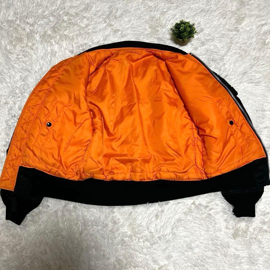 【アルファインダストリーズ】フライトジャケット（S）MA-1 黒　リバーシブル