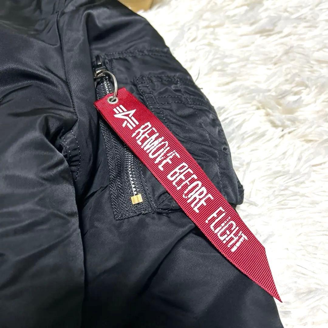 【アルファインダストリーズ】フライトジャケット（S）MA-1 黒　リバーシブル