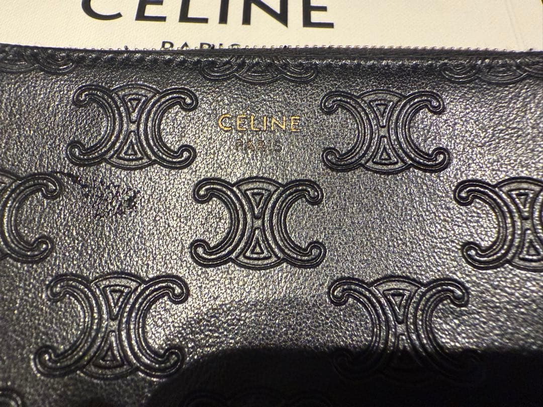 CELINE ブラック ケース　トリオンフキャンバス