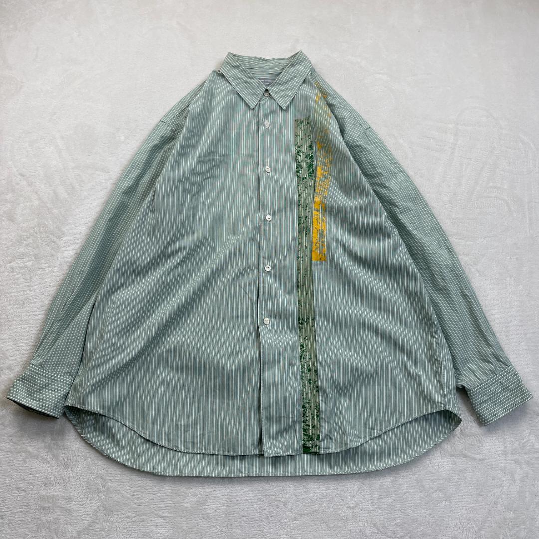 COMME des GARCONS HOMME　ストライプシャツ　テーププリント
