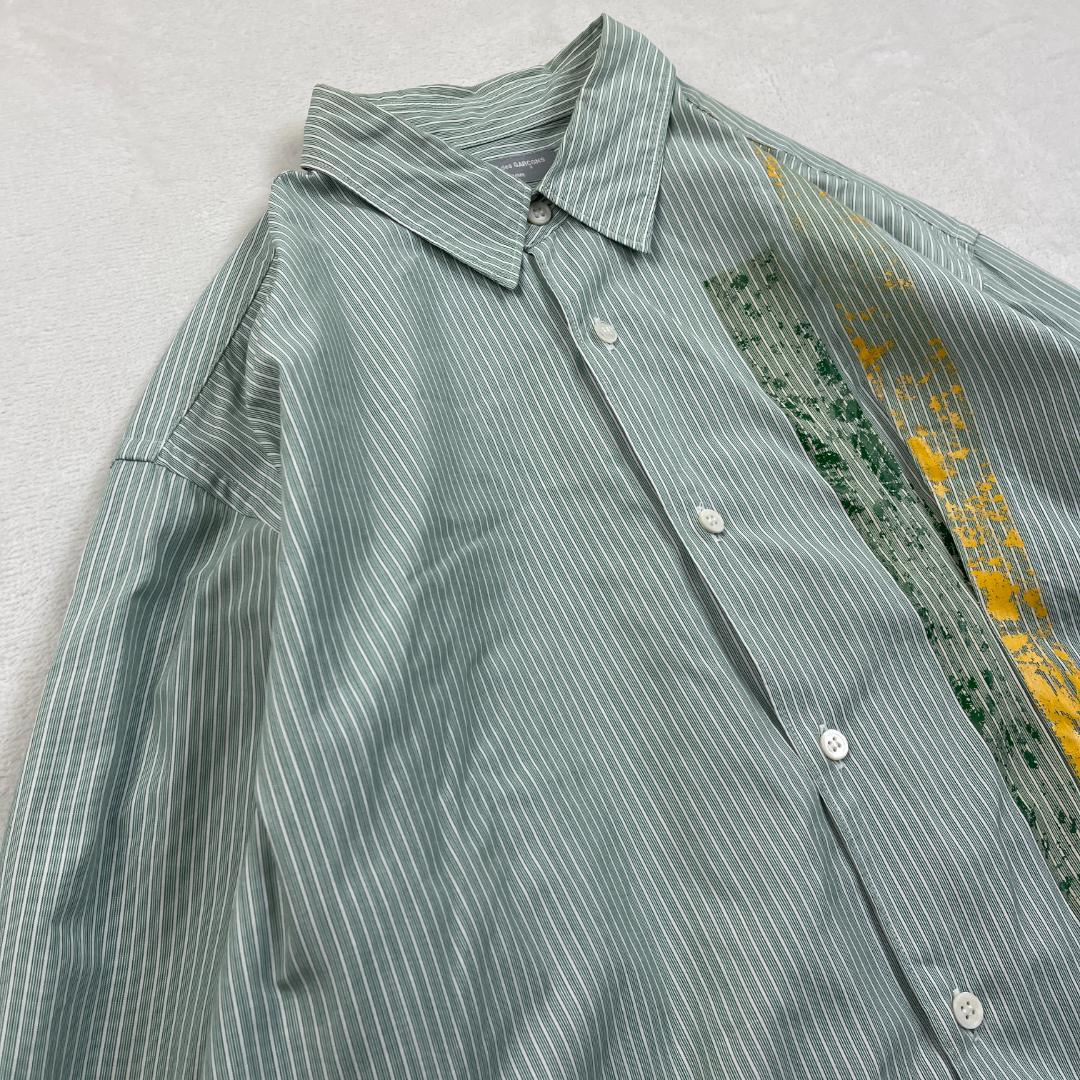 COMME des GARCONS HOMME　ストライプシャツ　テーププリント