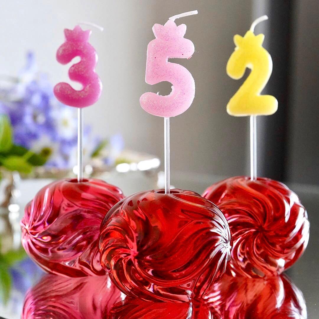 可愛いオールドバカラBACCARATローザス燭台★レッド★キャンドルスタンド★A