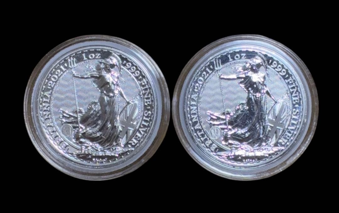 2021年 ブリタニア銀貨 1オンス2枚セット イギリス 造幣局