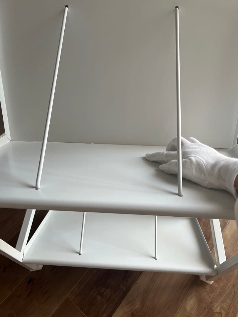 ホワイト 3段 ファイルワゴン キャスター付き