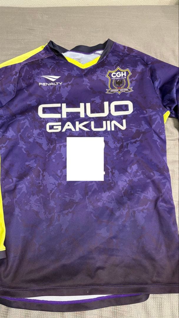 中央学院高校サッカー部 ユニフォーム 紫 上下セット長袖