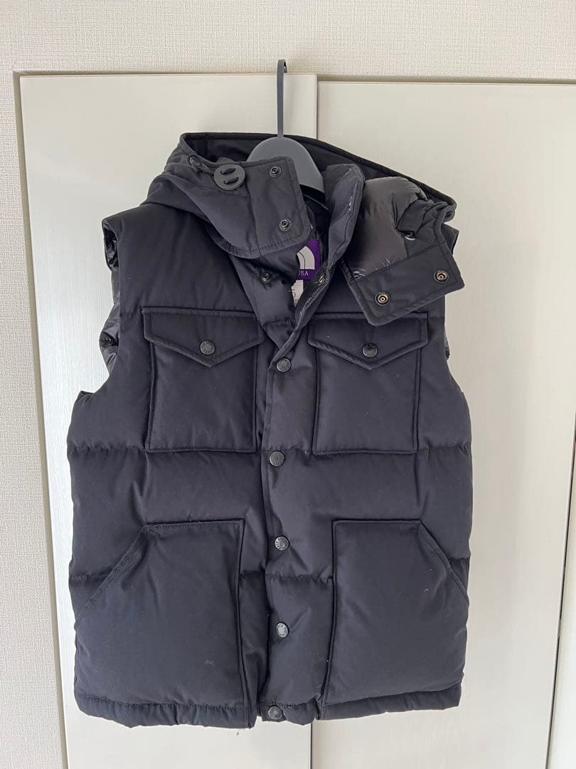 THE NORTH FACE 黒 ダウンベスト Mサイズ　紫タグ