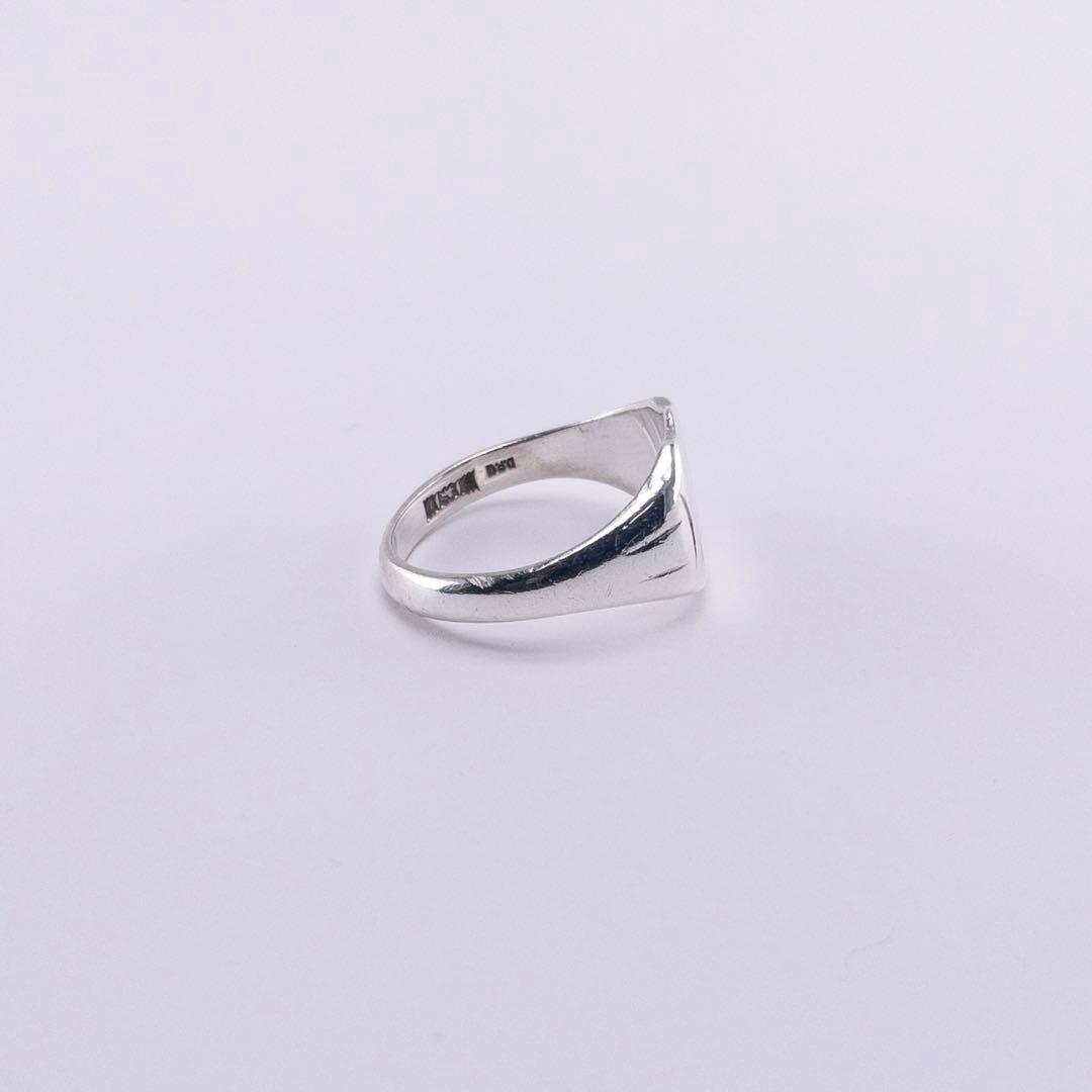 英国製 60s ヴィンテージ 925シルバー 彫金 シグネット リング 20号