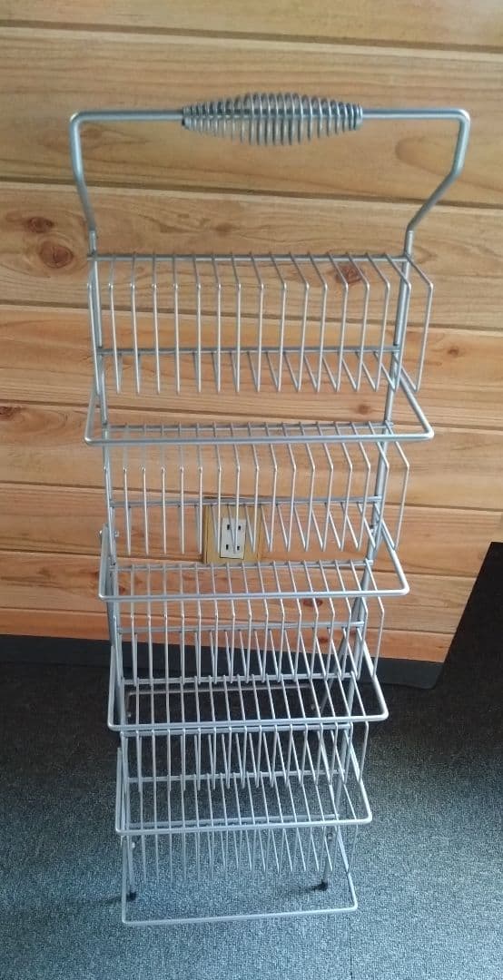 オシャレ　アンティーク　大容量CDラック　CDタワー　ポストモダン