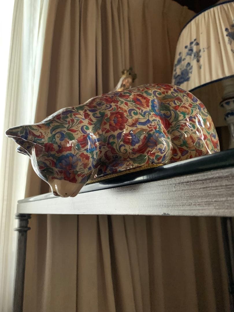 イギリス製デコパージュ　上から貴方を覗き込む可愛い猫ちゃん！