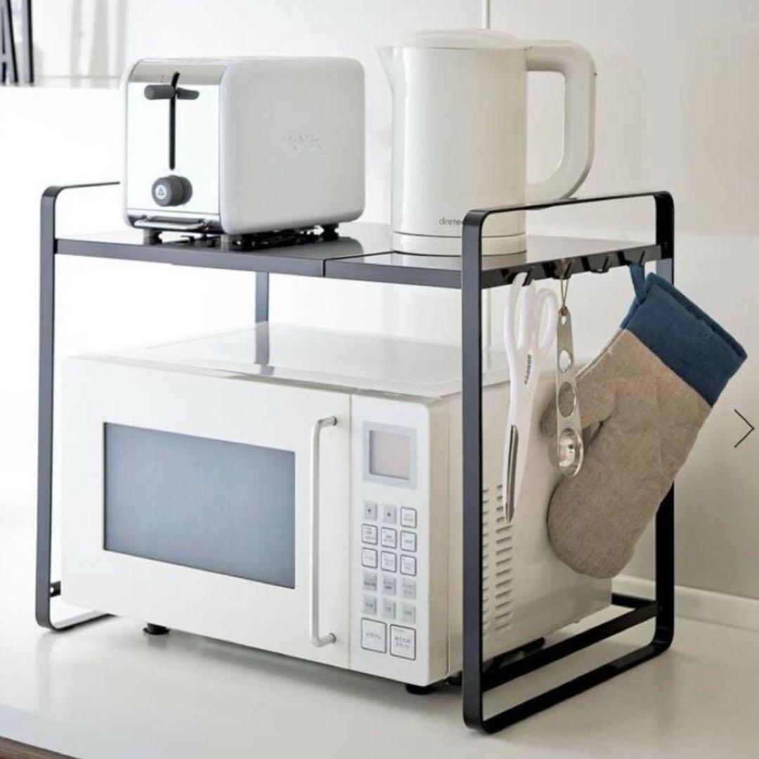 ジャーナルスタンダードファニチャー 電子レンジ 収納ラック マットブラック 黒