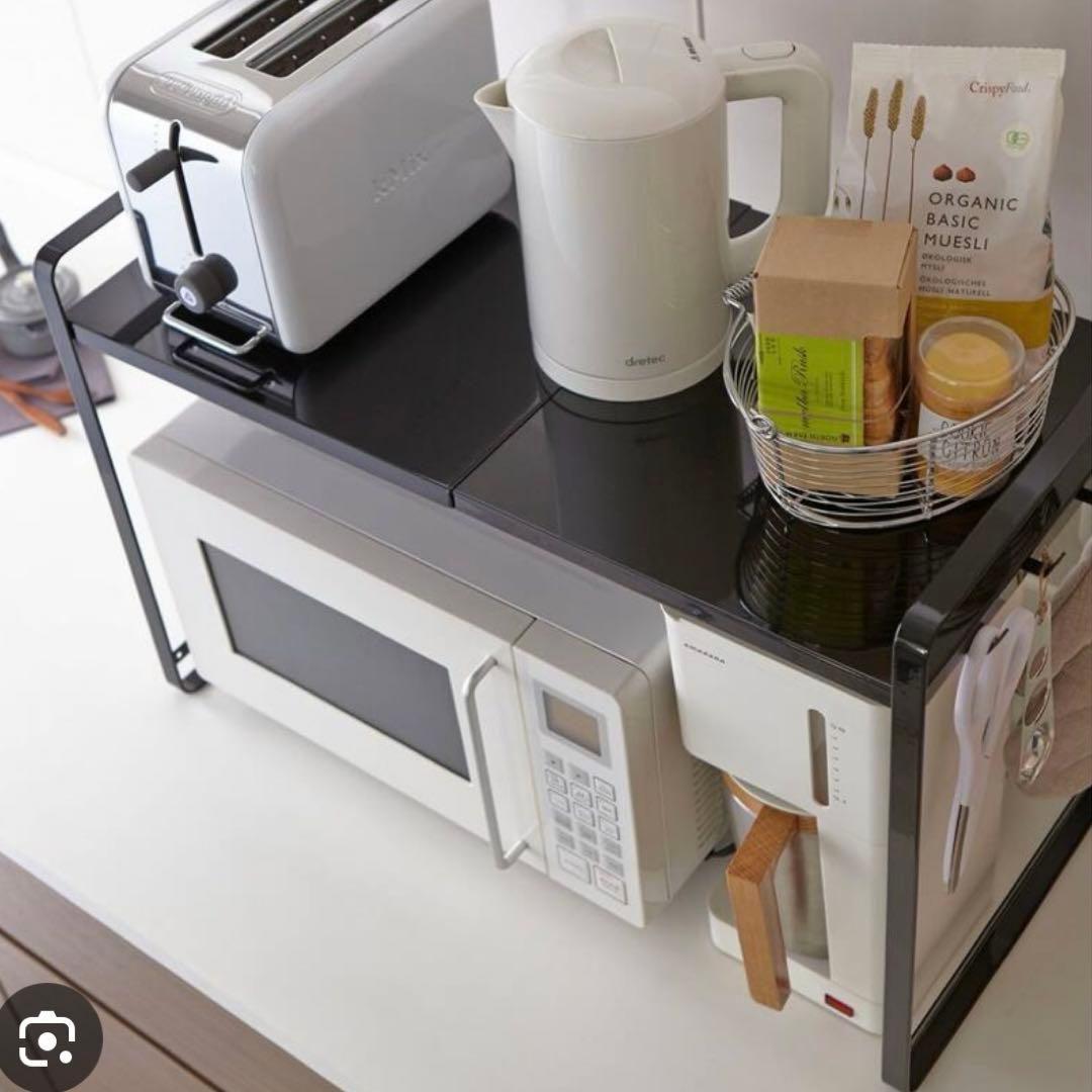 ジャーナルスタンダードファニチャー 電子レンジ 収納ラック マットブラック 黒