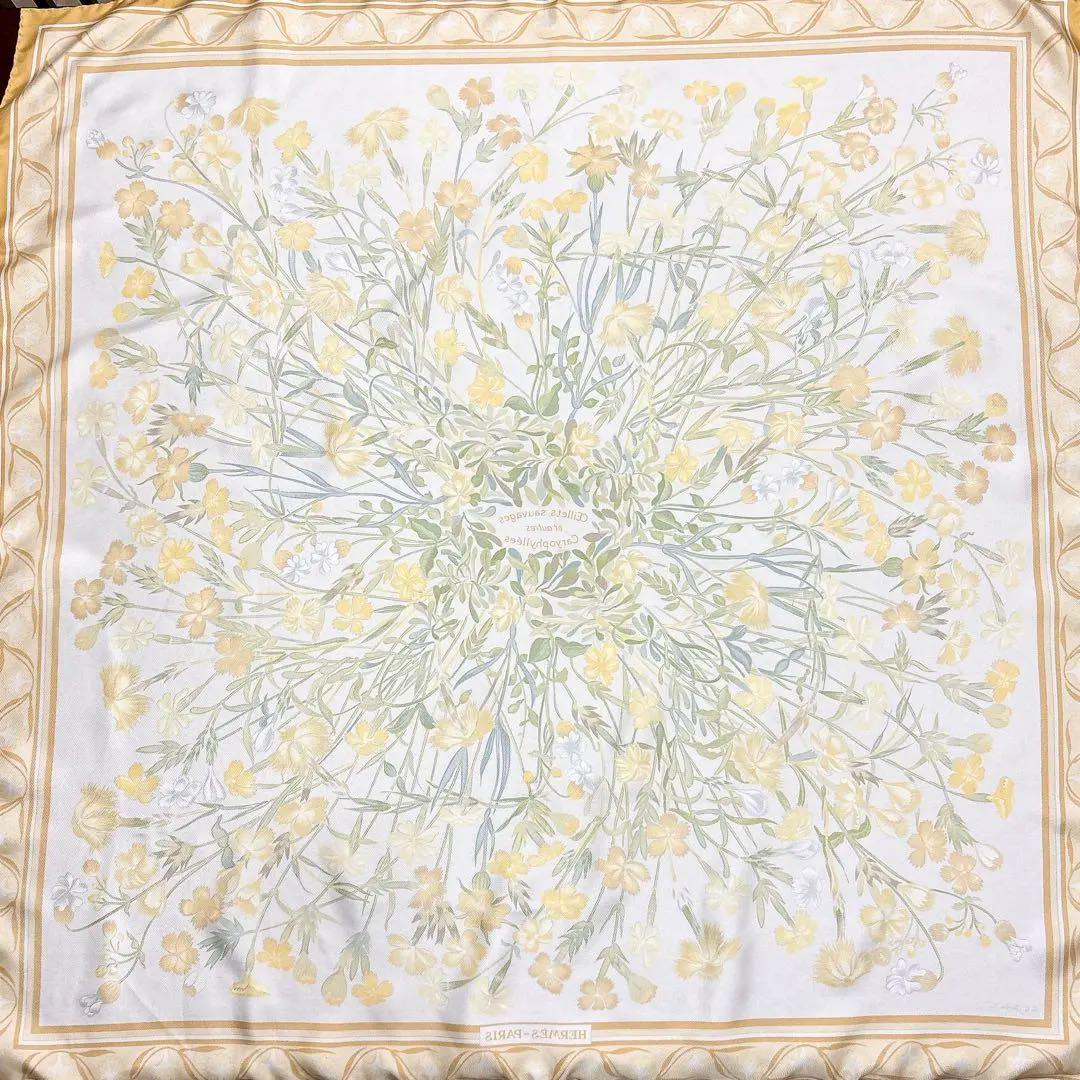 エルメス❤️カレ90❤️野生のカーネーション　イエロー系