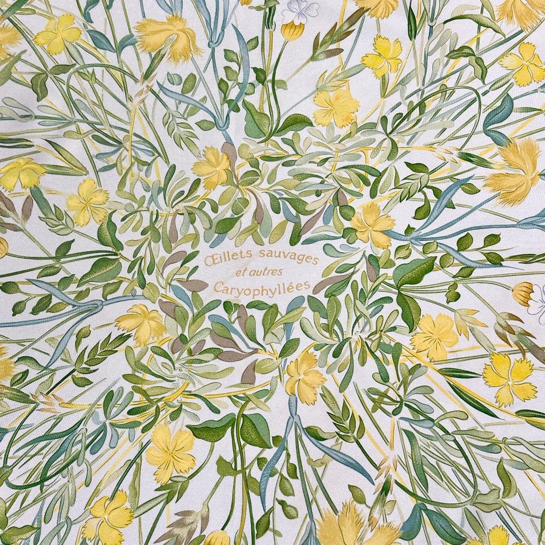 エルメス❤️カレ90❤️野生のカーネーション　イエロー系