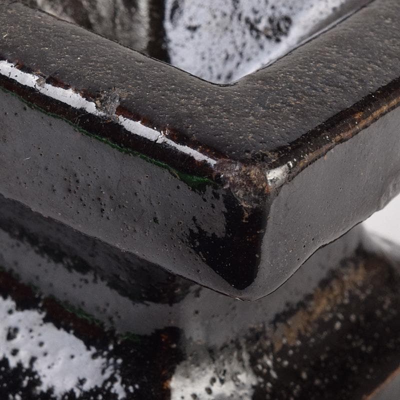 茶道具　楽吉左衛門　九代了入作　一閑人　蓋置　共箱　V　R9013