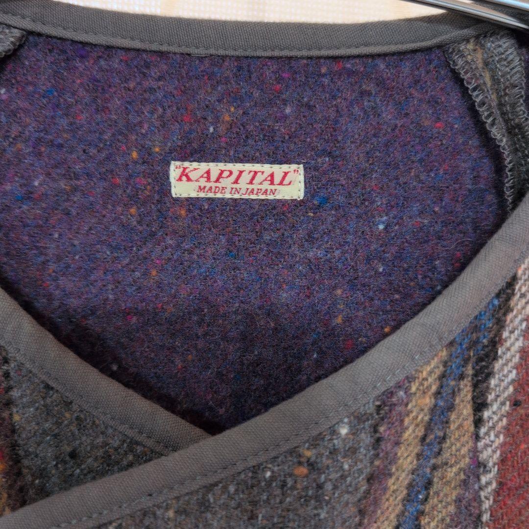 キャピタル　ウール二重織ビッグチェック女の子パフコート　超美品