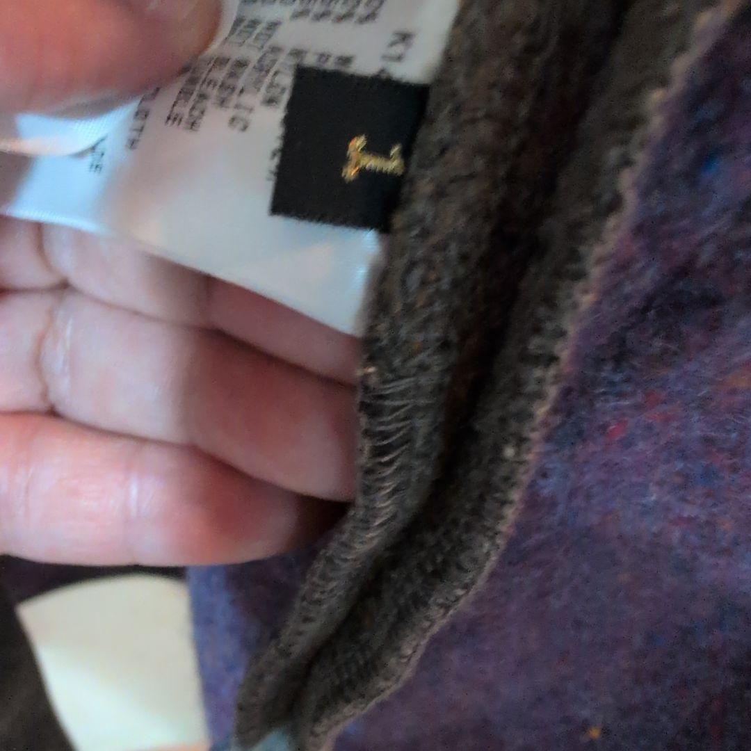 キャピタル　ウール二重織ビッグチェック女の子パフコート　超美品