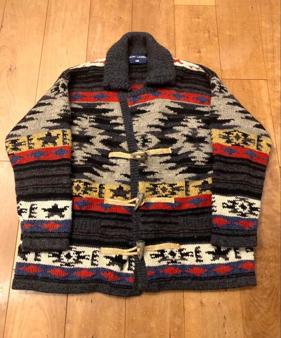 90's Ralph Laurent polo sport カウチン　ニット