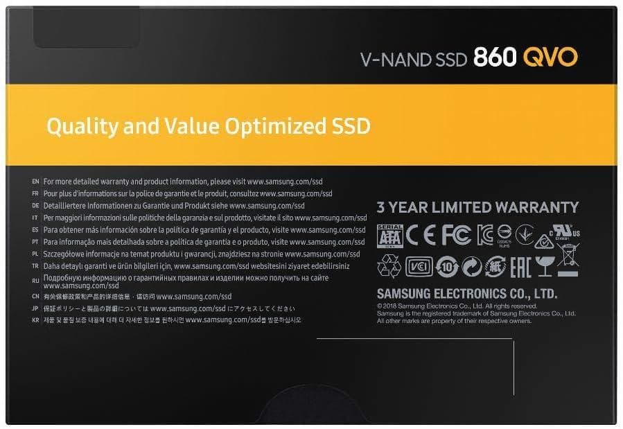 Samsung 860 QVO 1TB SATA 2.5 内蔵 SSD 使用少⑮