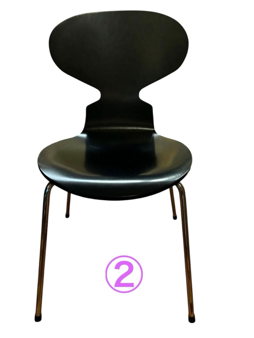 フリッツハンセン アントチェア　ブラック／4本脚　　　2セット