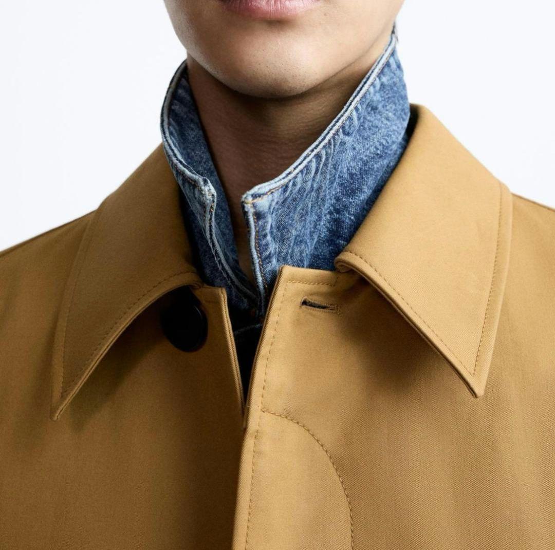 スタジオニコルソン×ZARA　オーバーサイズ コットン トレンチコート　S-M