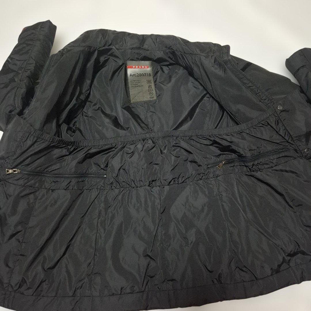 【PRADA　SPORT】ブラック　ナイロン(中綿)ジャケット　 レディースS