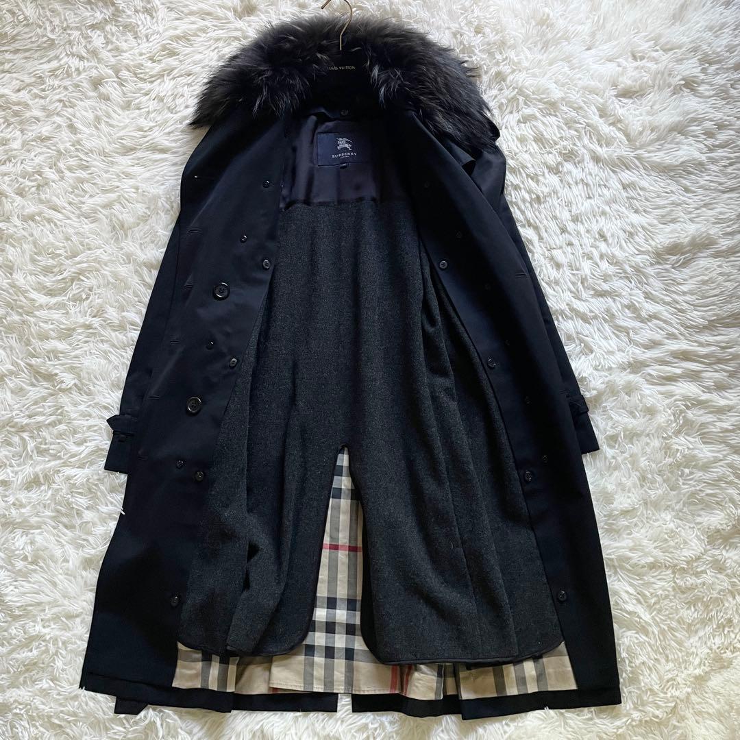 新品　バーバリーロンドン　トレンチコート　3way　タヌキファー　メタルボタン