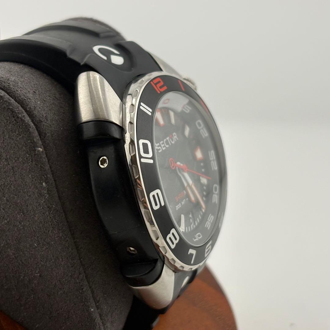 【希少】セクター　シャークマスター　クォーツ　美品　ブラック