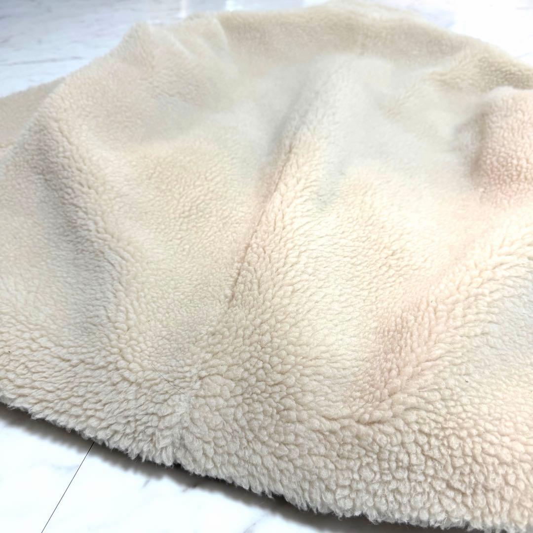 【美品】破格‼︎✨️ノーブル Wボア Vカラー コート ノーカラー アイボリー