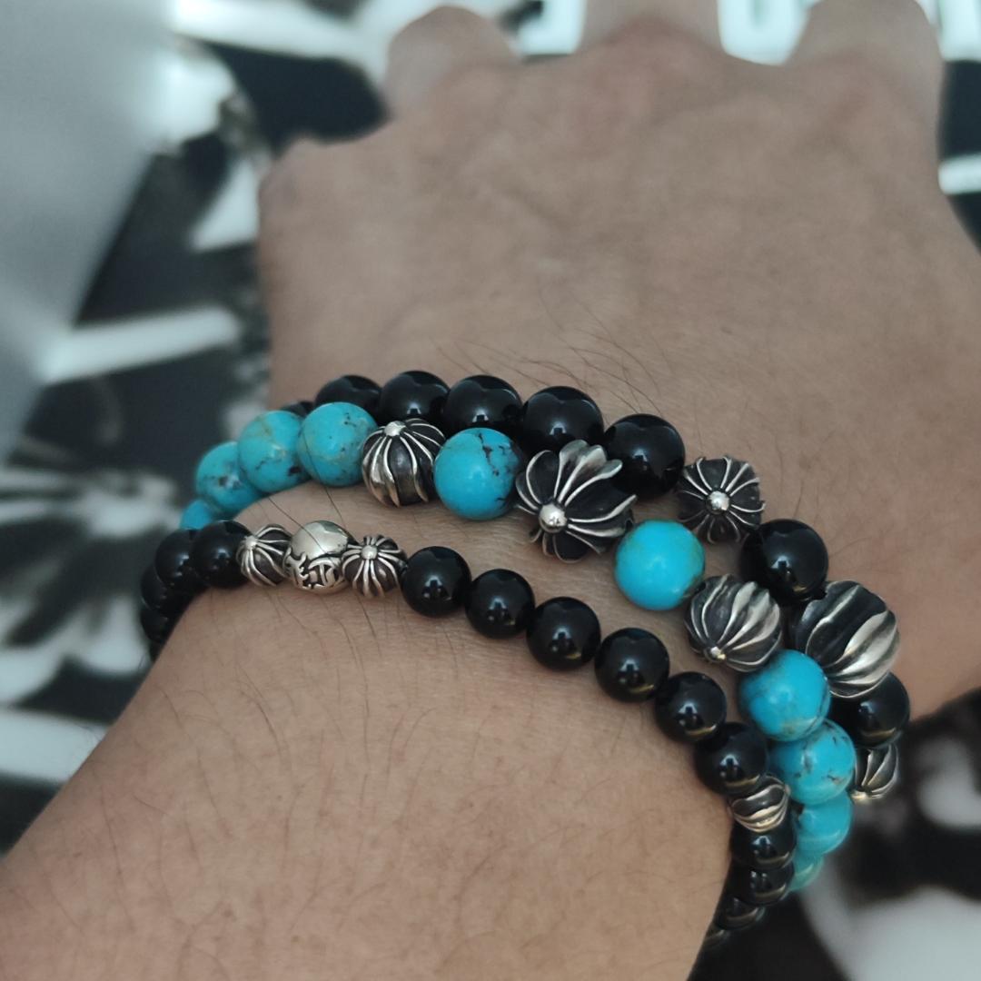 CHROME HEARTS クロムハーツ トルマリン 8mmブレス SV925