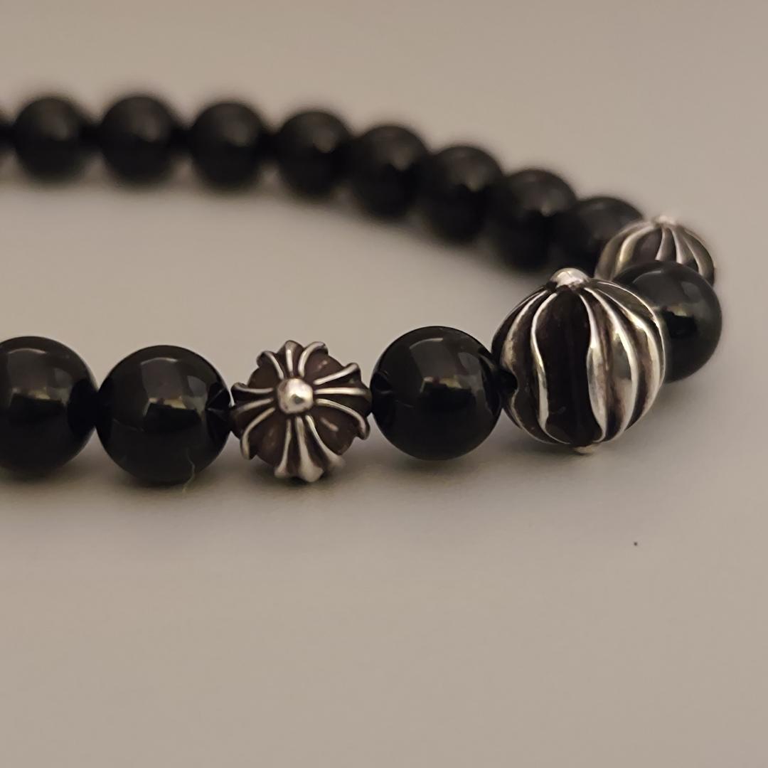 CHROME HEARTS クロムハーツ トルマリン 8mmブレス SV925