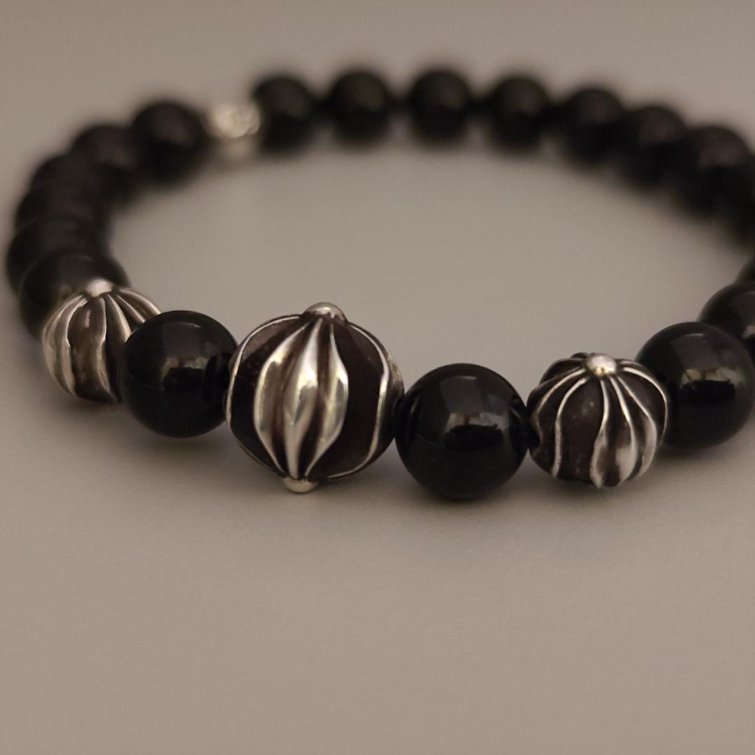 CHROME HEARTS クロムハーツ トルマリン 8mmブレス SV925