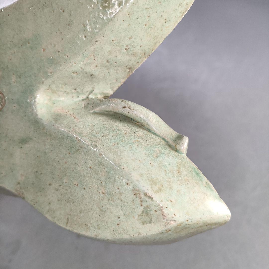 A1144-7/橋本亭 造/江戸後期古箕面焼唐草文V型皿5客/銘々皿/懐石道具/