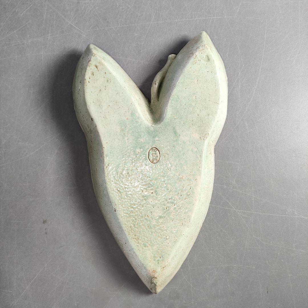 A1144-7/橋本亭 造/江戸後期古箕面焼唐草文V型皿5客/銘々皿/懐石道具/