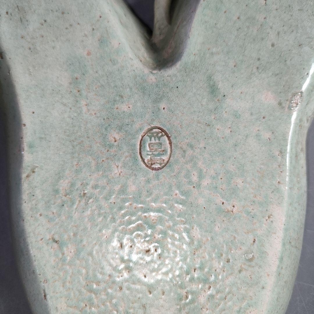 A1144-7/橋本亭 造/江戸後期古箕面焼唐草文V型皿5客/銘々皿/懐石道具/